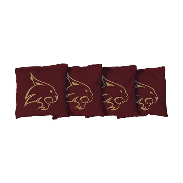 slide 2 of 3, Texas State University Bobcats Burgundy Cornhole Bags All-Weather Resin Filled