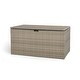 preview thumbnail 75 of 73, Glitzhome 140 Gallon Outdoor Patio Oversize Storage Bench Wicker Table Deck Box