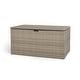 preview thumbnail 43 of 61, Outdoor 52.75"W 140 Gallon Patio Oversize Wicker Storage Bench Deck Box - 52.75"W x 29"D x 26"H