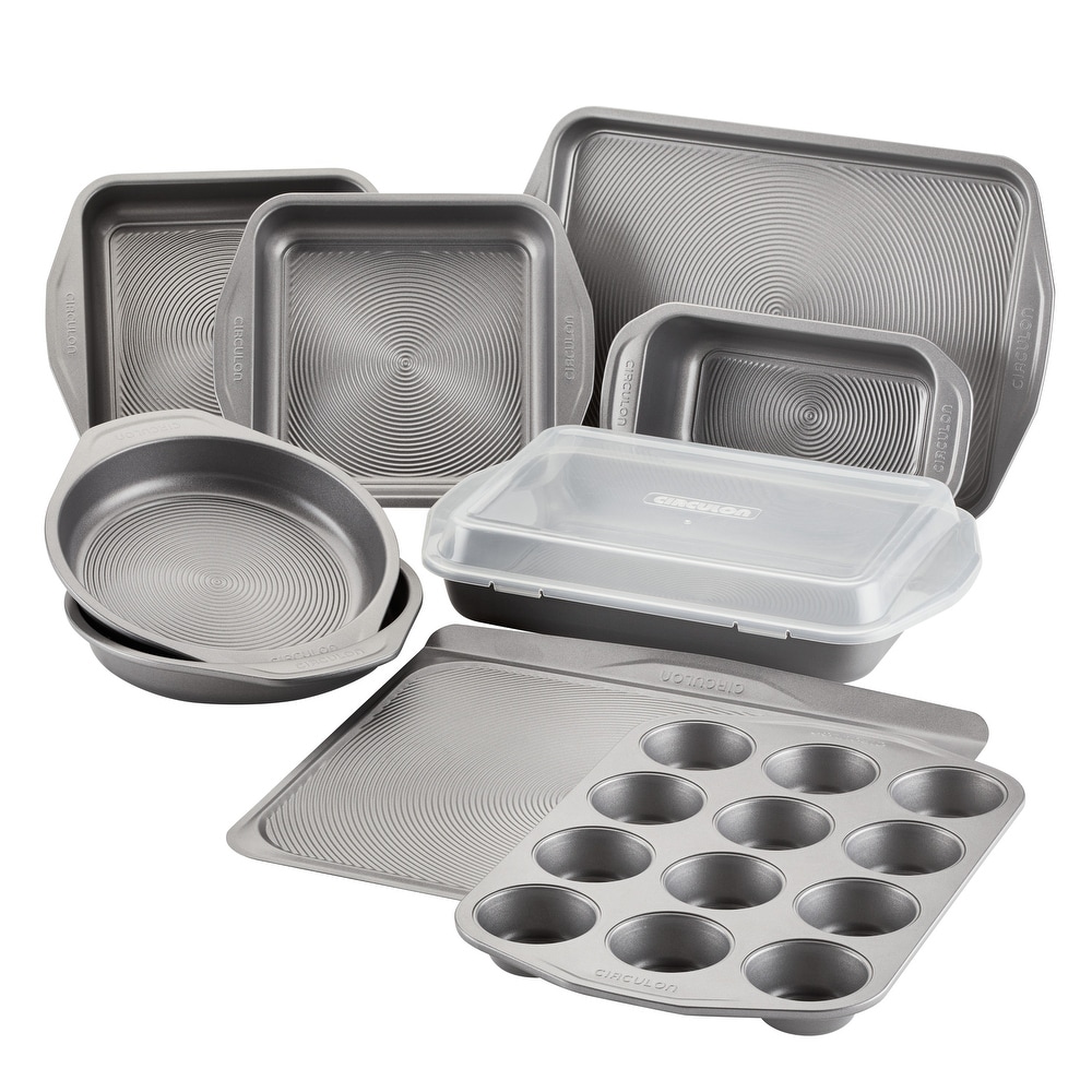 Cook's Essentials 2-Piece Silicone Bakeware Set, K55184 - Gray/Blue