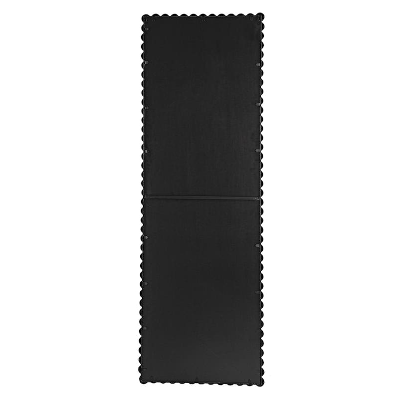 Black Metal Beaded Frame Mirror for Living Room Bedroom Entryway