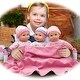 preview thumbnail 4 of 3, Cuddle Kids: 14" Lovable Talking Triplets Dolls with Large Blanket & 3 Bottles, Ages 2+