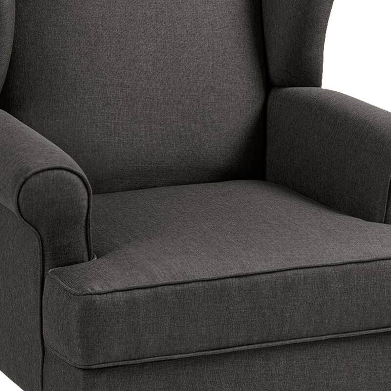 2 Set Modern Upholstery Wingback Accent Chair