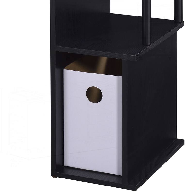 Versatile Metal and Wood Computer Desk with Integrated Storage Options