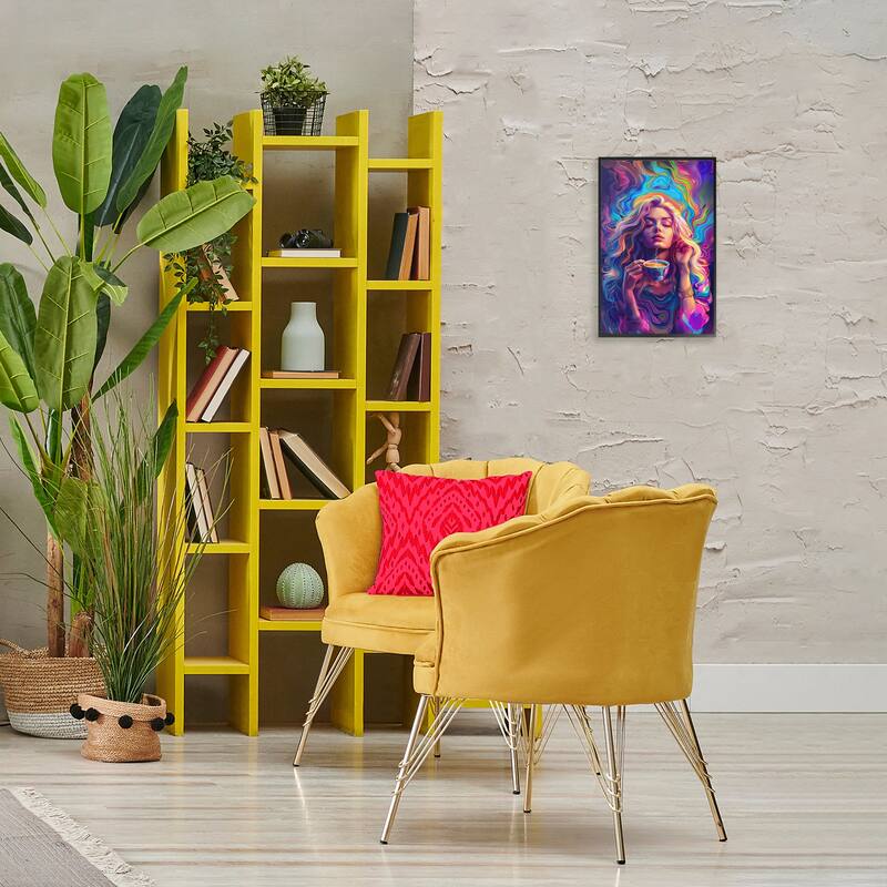 Stupell Spiritual Woman Sipping Tea Framed Giclee Art Design By Spirit of the Rainbow