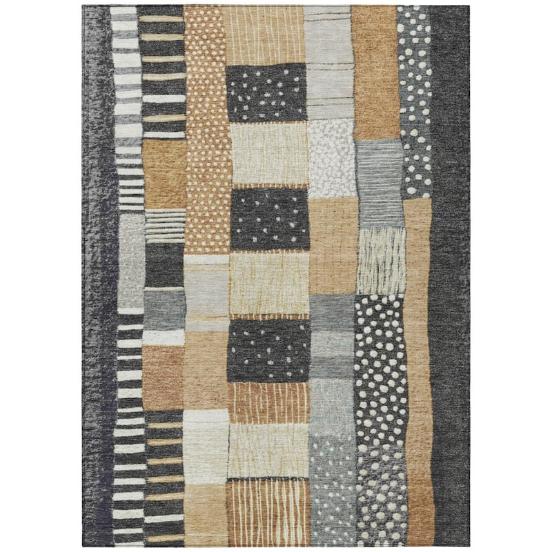 HomeRoots Geometric Transitional Rectangle Outdoor Rug