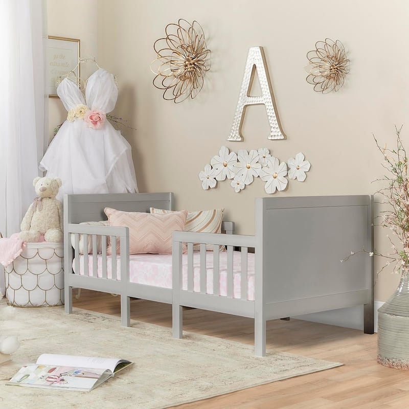 Dream On Me Hudson 3 in 1 Convertible Toddler Bed Cool Grey - Grey - Toddler