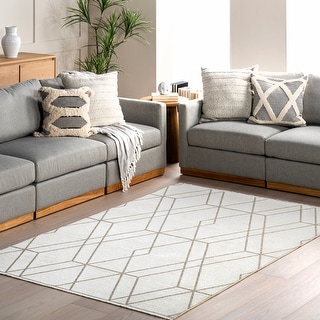 Nuloom Sinclair SuperiorWash Lattice Reversible Machine Washable Area Rug