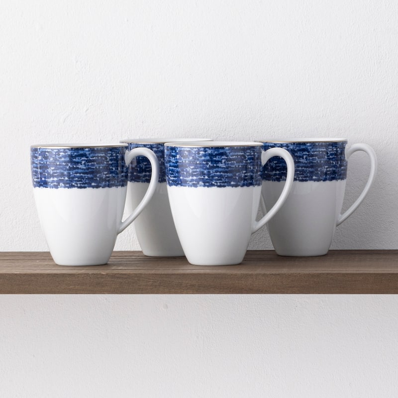 Noritake Rill Set Of 4 Mugs, 16 Oz.