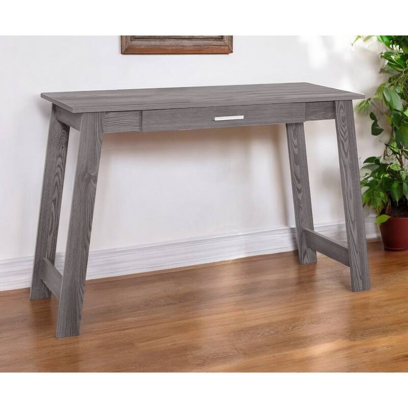 Wood Computer Desk with Drawer, Rectangular Shape and Veneer Finish