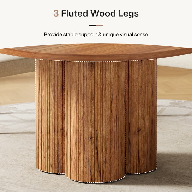 47-inch Wooden Round Dining Table for 4 - 47.24"D x 47.24"W x 29.52"H