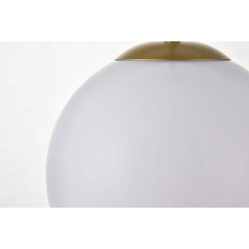 1-light Modern Frosted White Glass Orb Pendant