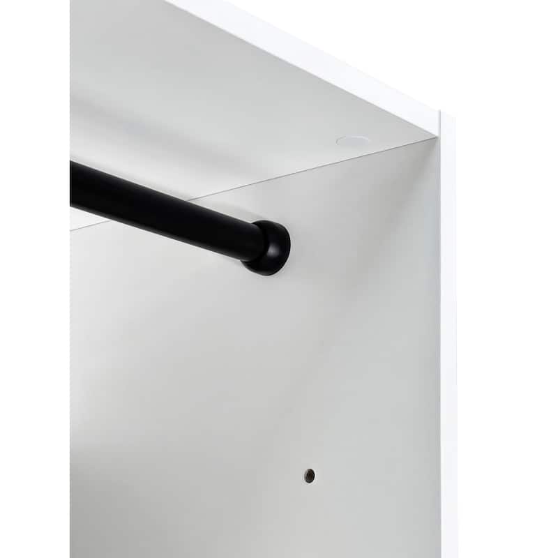 Prosper 32" White Wood Walk-in Closet with Two Rods - 31.4"W x 15.7"D x 83" H