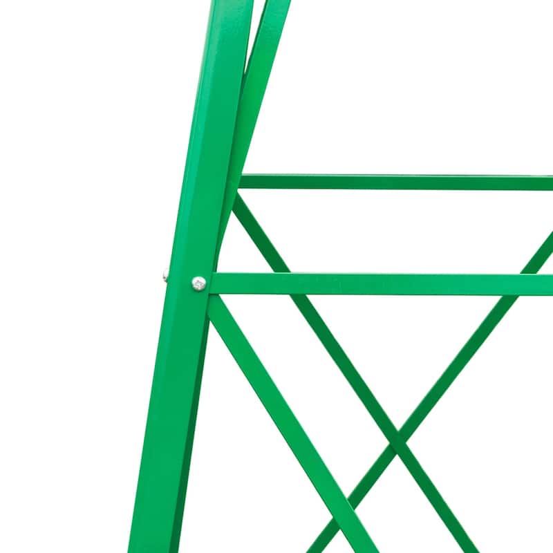 8FT Weather Resistant Yard Garden Windmill, Green