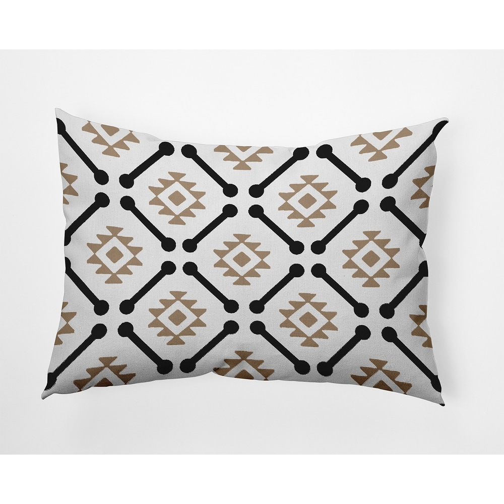 Modern Tribal Pattern Indoor/Outdoor Throw Pillow
