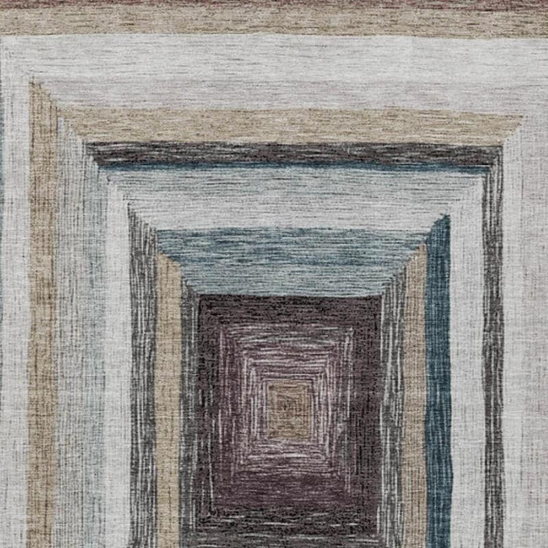 HomeRoots Geometric Transitional Rectangle Outdoor Rug