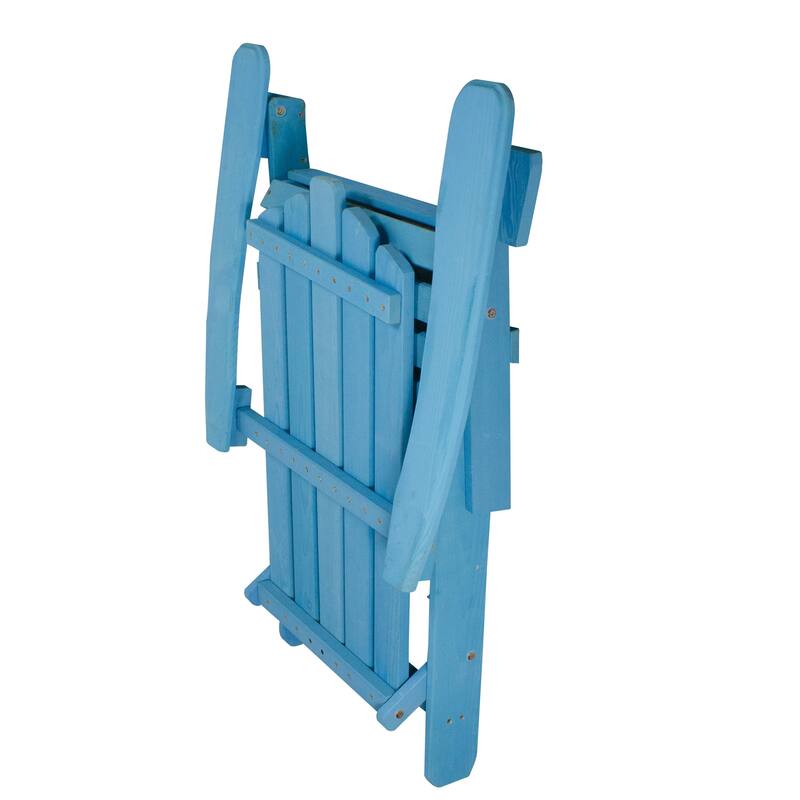36" Blue Classic Folding Wooden Adirondack Chair