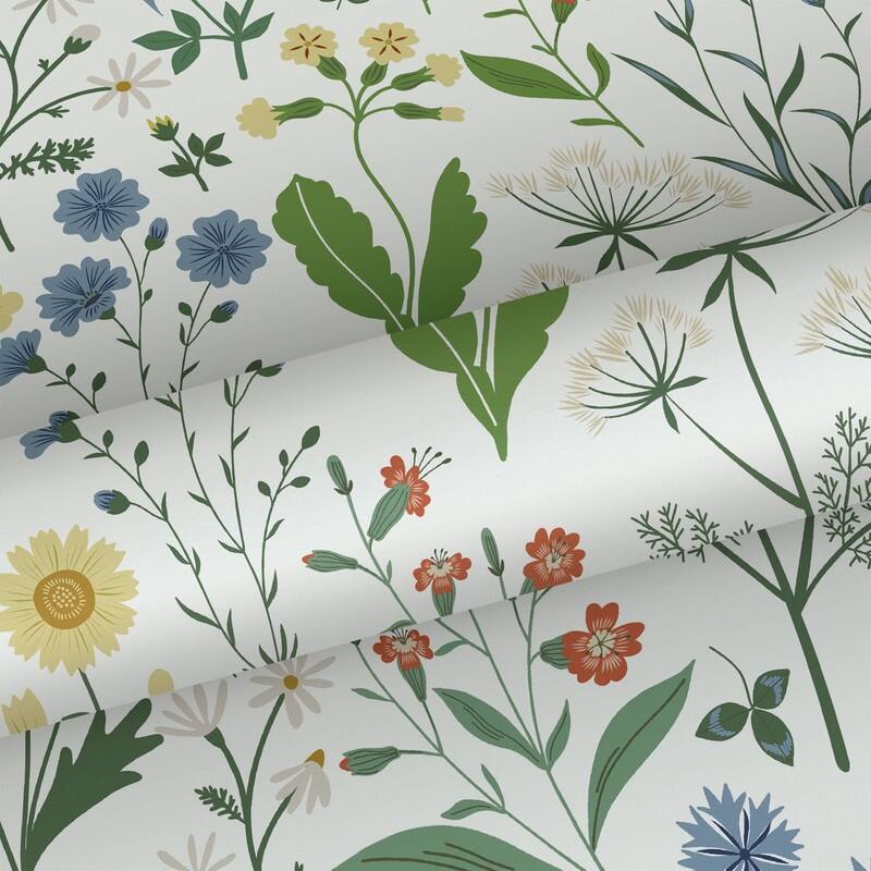ESTA Home Fiore Green Wildflowers Wallpaper