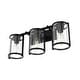 preview thumbnail 4 of 8, Hunter Astwood Bathroom Vanity Light, Clear Cylinder Glass, Damp Rated, Caged - Contemporary, Transitional, Art-Deco