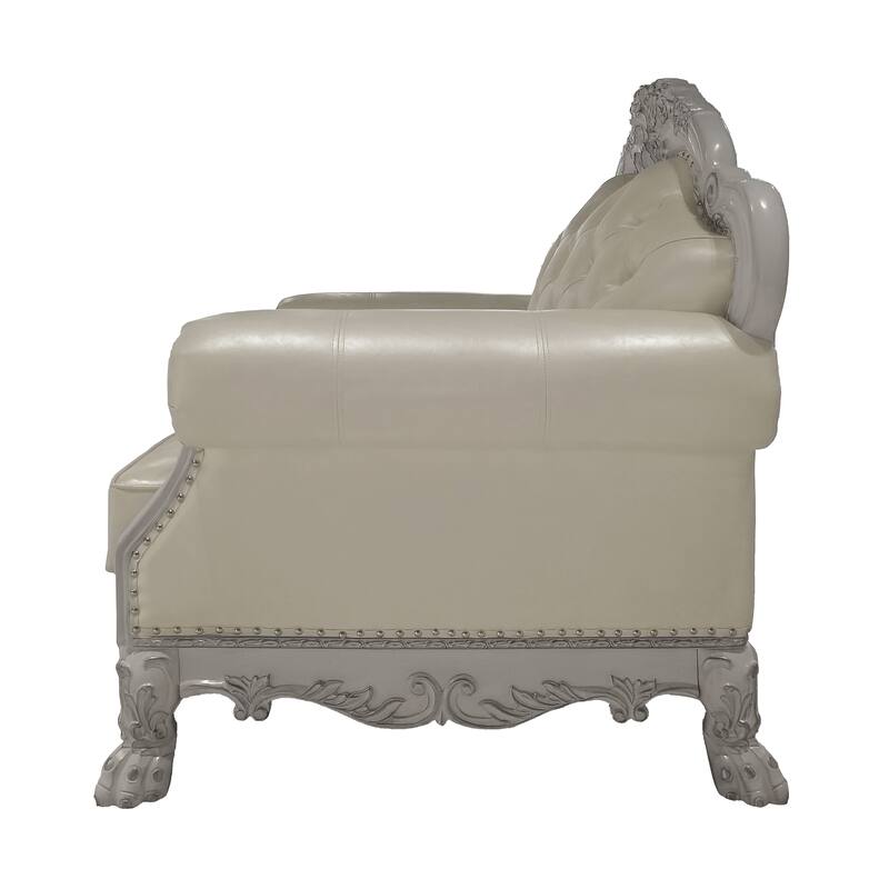 Adison Pear White and Bone White Chair with 2 Pillow