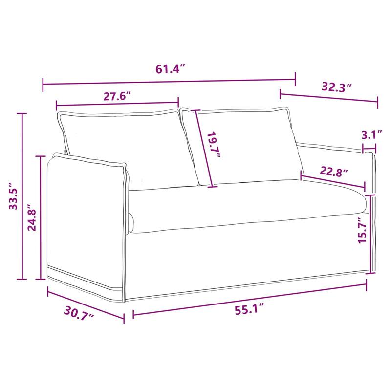 vidaXL Sofa 2 pcs Dark Grey 196 x 82 x 85 cm Fabric
