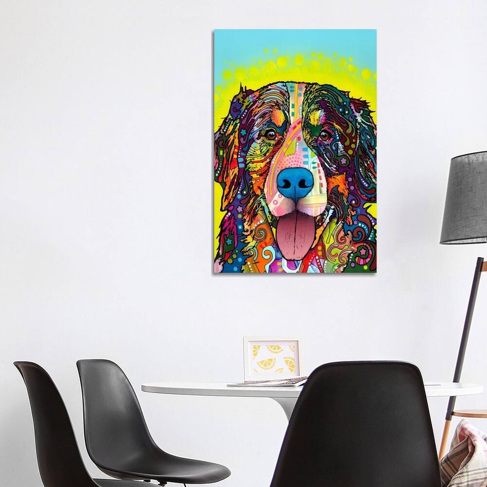 iCanvas "Bernese Mountain Dog" by Dean Russo Canvas Print