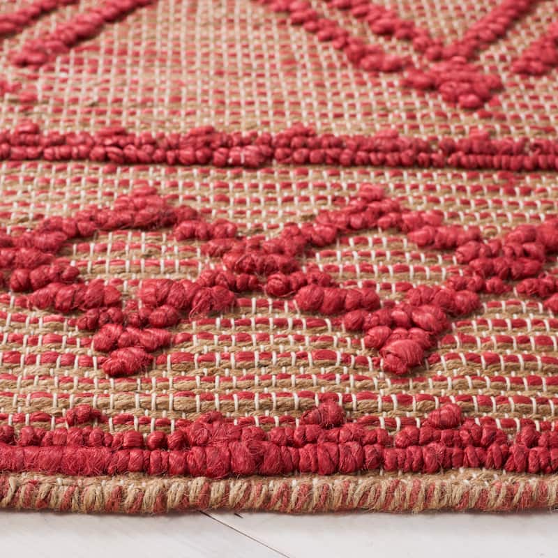 SAFAVIEH Flatweave Natural Fiber Willempje Geometric Jute Rug