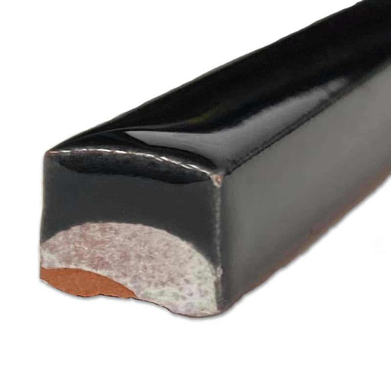 Merola Tile Nero Listelo 3/8" x 5-7/8" Ceramic Wall Trim - (1 Tile)