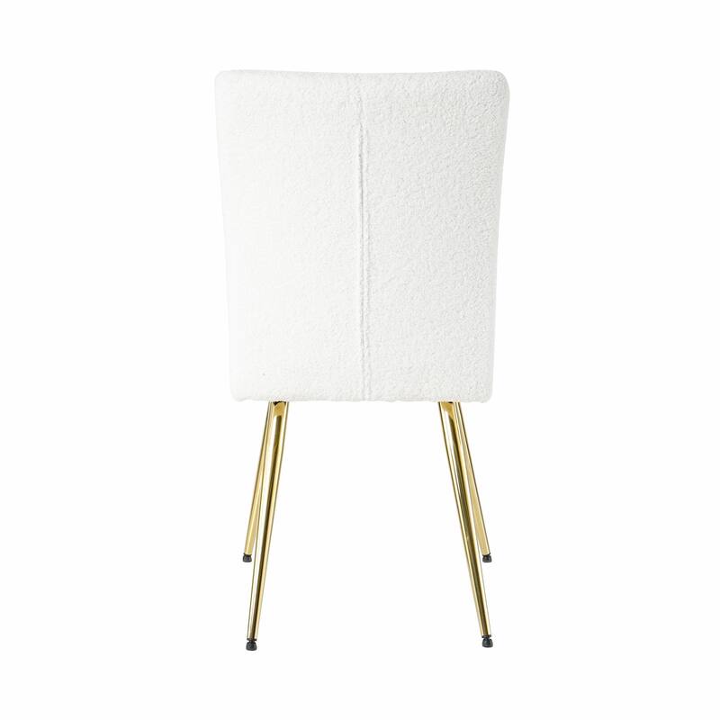 Modern White Teddy Wool Dining Chairs-Set of 4