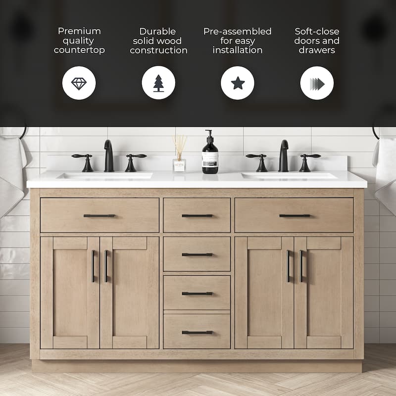OVE Decors Bailey Bathroom Vanity with Power Bar
