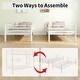 preview thumbnail 9 of 26, Metal Twin Bunk Bed with High Guardrail and Ladder, White