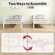preview thumbnail 7 of 13, White Twin over Twin Metal Bunk Bed with High Guardrail