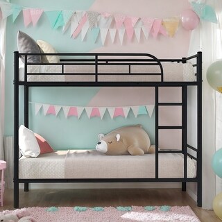 Versatile Bunk bed,Twin Over Twin Metal Bunk Bed,Bunk Bed Save Space Or Split Into 2 Beds, Wear-Resistant Finish