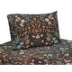 preview thumbnail 1 of 2, Sweet Jojo Designs Boho Wildflower Vintage Floral Girl 4p Queen Sheet Set Black Orange Teal Bohemian Farmhouse Cottagecore Leaf