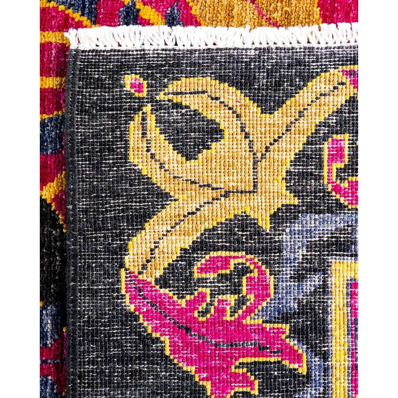 Overdyed, One-of-a-Kind Hand-Knotted Area Rug - Pink - 4' 2" x 6' 2"