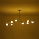 preview thumbnail 9 of 12, 8-Light Frosted Glass Bubble Wavy Linear Island Pendant 61in
