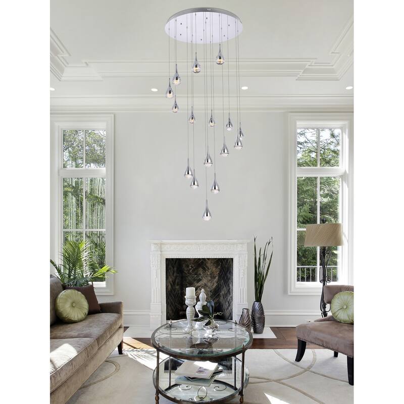 Elegant Lighting 3816D36 Amherst 16 Light 36" Wide LED Chandelier