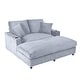 preview thumbnail 53 of 71, GDFStudio - Polyester 50.9" Loveseat Chaise Lounge Chair with Cup Holders