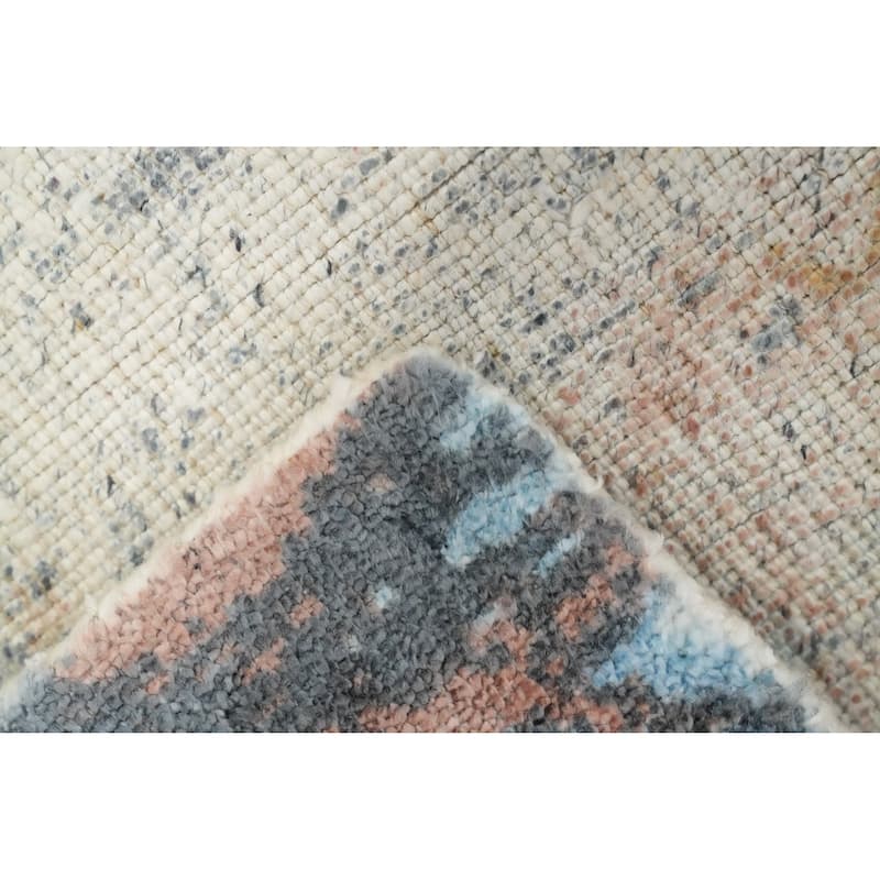 Hand Knotted Oriental Viscose Silk Carpet Modern Animal Pictorial Multi-Colored Abstract Area Rug - 4' 0'' X 2' 0''