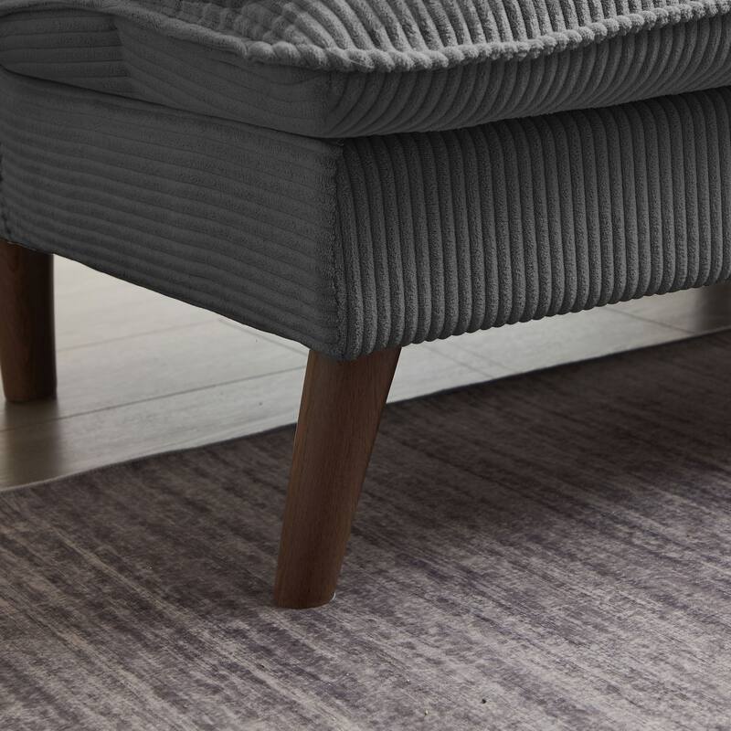 Cordury Armless Futon Sofa Bed