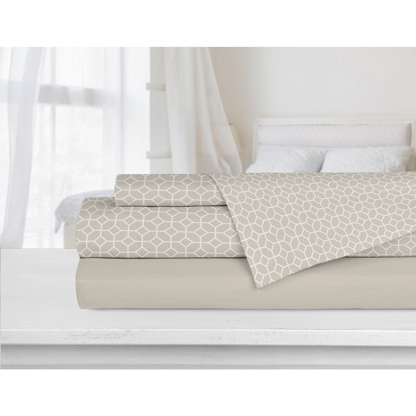 Sheet Set 3PC T Microfiber Print Solid Taupe
