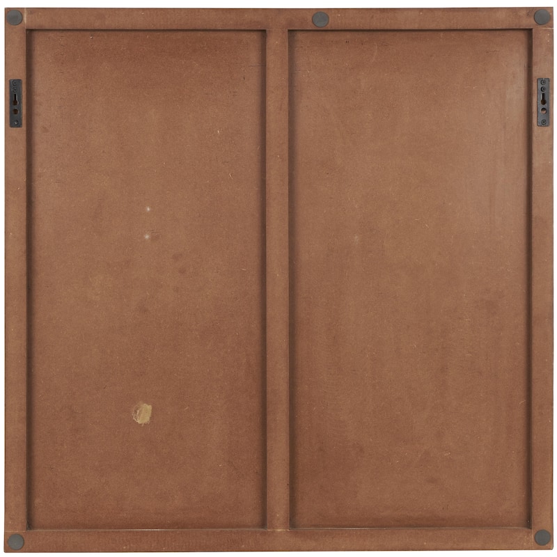 Mango Wood Abstract Handmade Geometric Block Panel Home Wall Decor - Brown - Roche River Decor