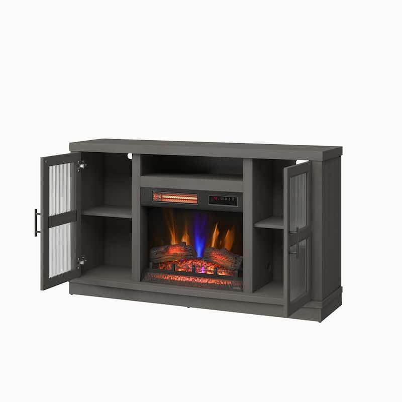 duraflame® Electric Fireplace Entertainment Console for 60 Inch TVs, Antique Gray