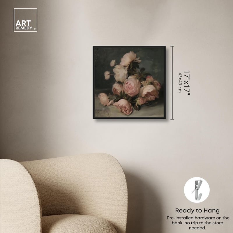 Roses in Shadow II Canvas by Art Remedy