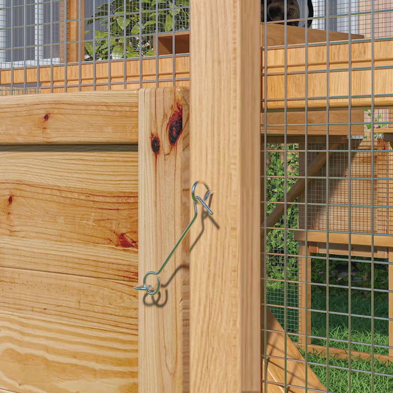 Large Outdoor Cat Enclosures with Houses, Bridges, Walks&UV Proof