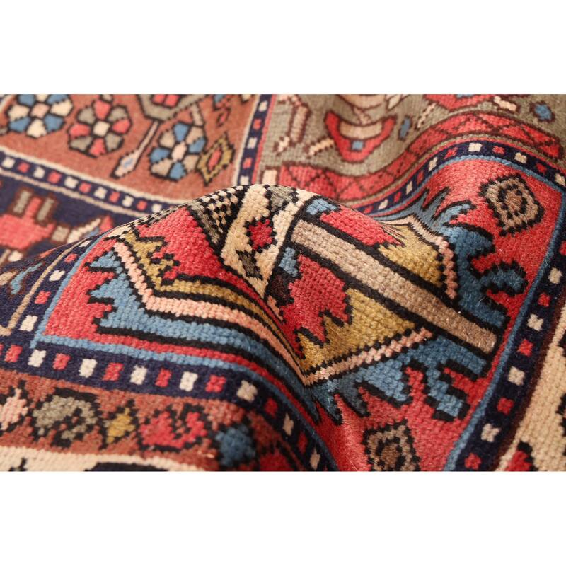 ECARPETGALLERY Hand-knotted Kayseri Vintage Red Wool Rug - 5'0 x 9'5