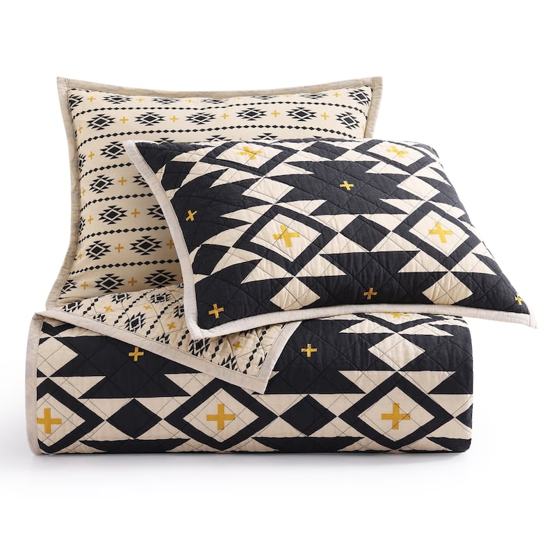 Paseo Road High Desert Aztec Southwestern Rustic Bedding 3 Piece Quilt Set