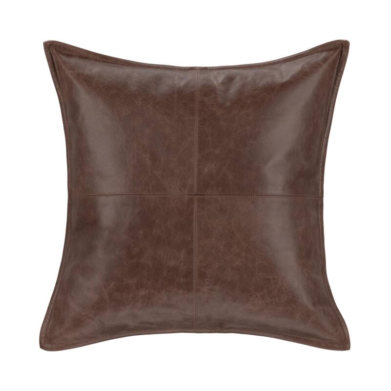 Villa by Classic Home Dumont Genuine Leather Throw Pillow