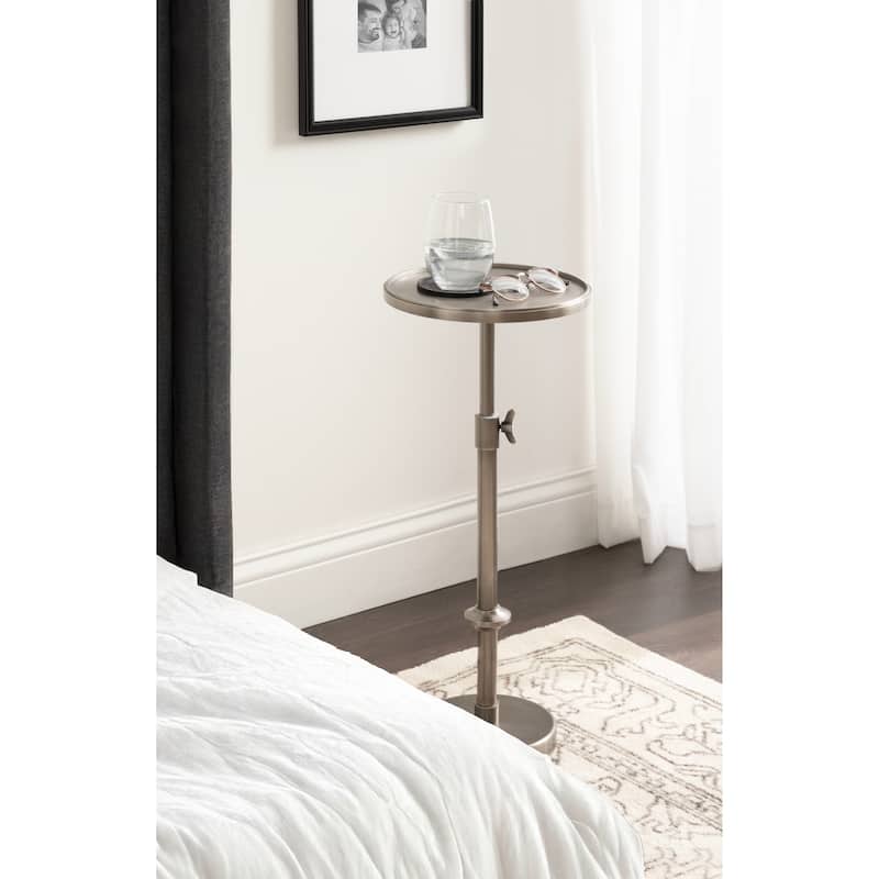 Kate and Laurel Engles Adjustable Polished Metal Table and Plant Stand