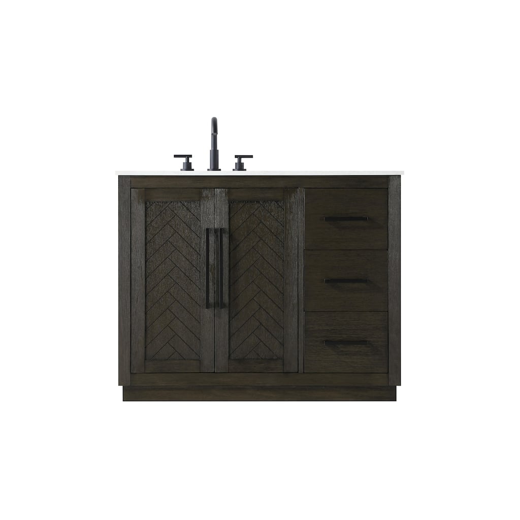 Elegant Lighting VF29042 Chase 42" Free Standing Single Basin Vanity